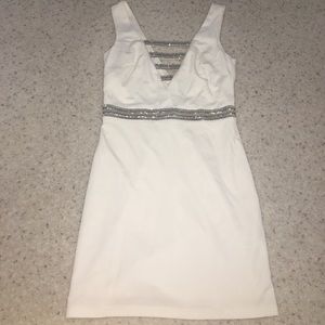 White Bebe Dress with Jewels